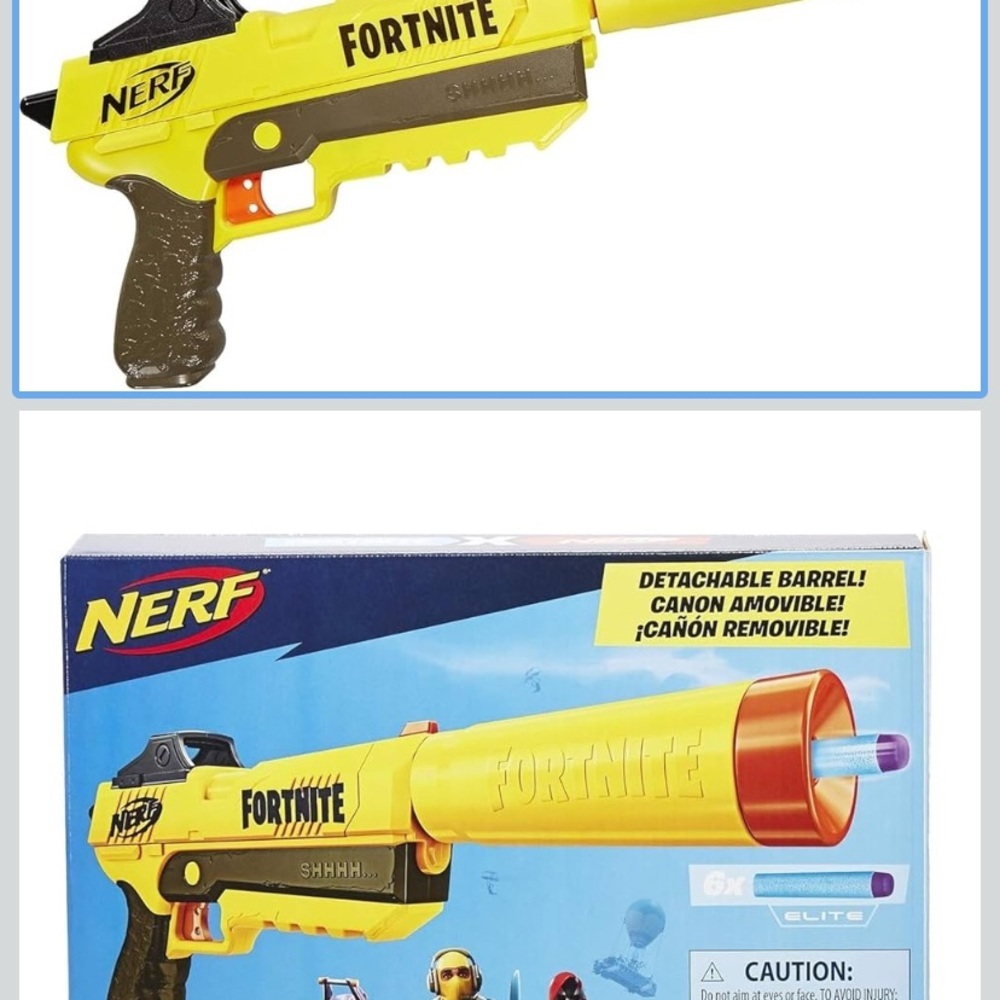 NERF Fortnite SP-L Elite Dart Blaster Detachable Barrel Toy shooter boys & Girl